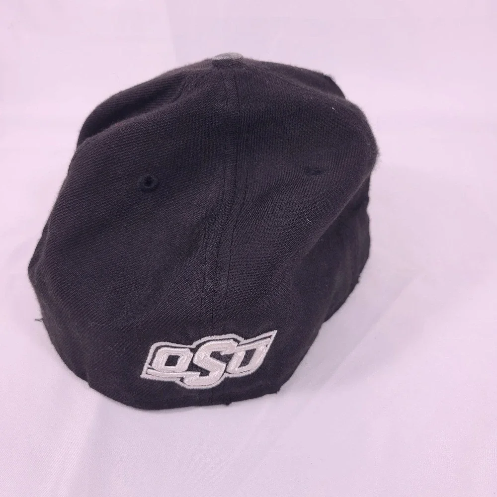 OSU Oklahoma State Cowboys Fitted Hat 7 1/2 New Era 100% Cotton Grey Camo